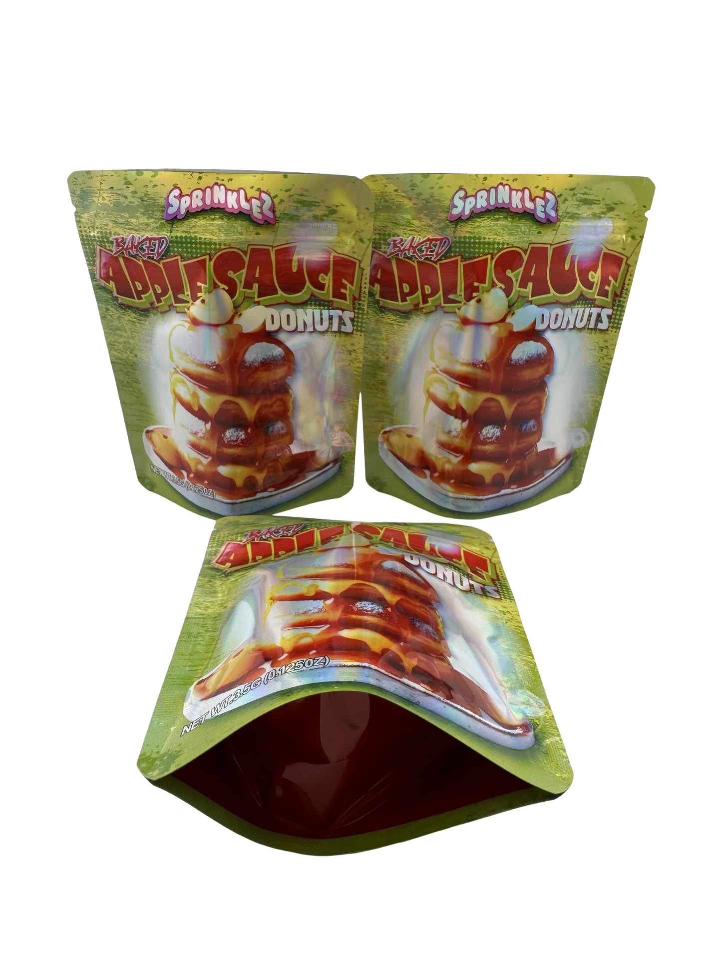 Baked Apple Sauce Donuts 3.5g Mylar Bags Sprinklez ($0.09 per bag) - Fire Mylar  