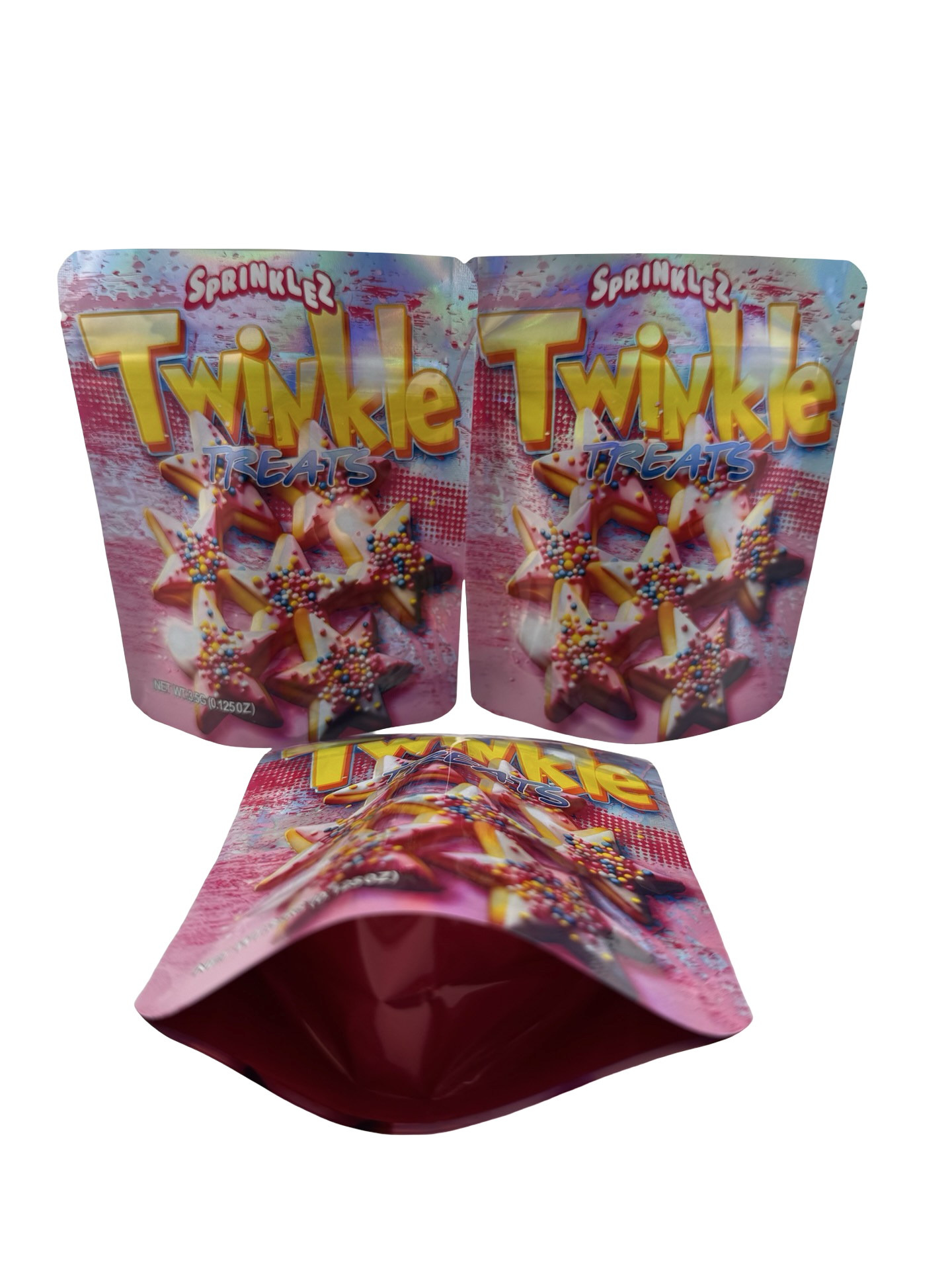 Twinkle Treats 3.5g Mylar Bags Sprinklez ($0.09 per bag) - Fire Mylar  