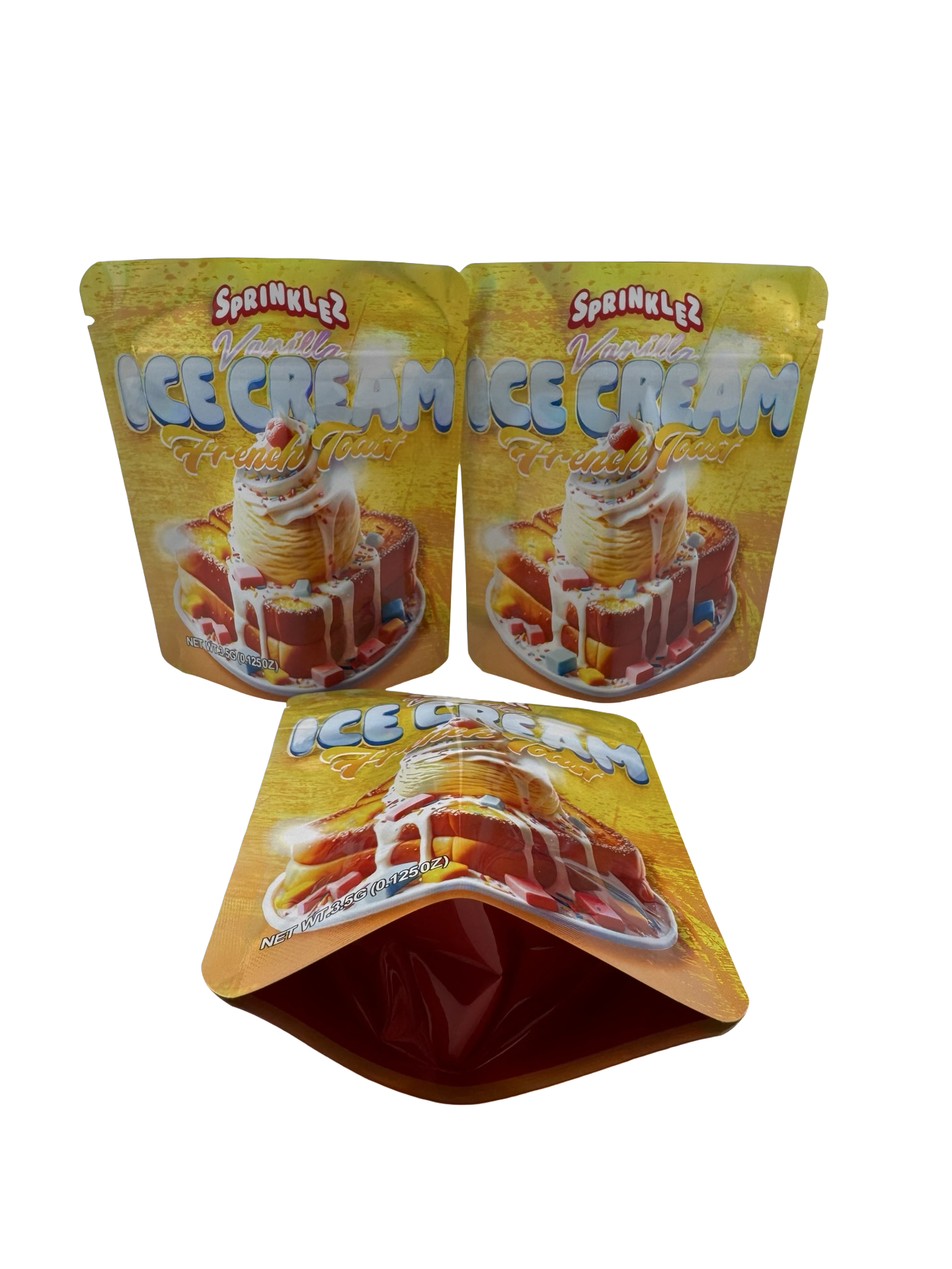 Vanilla Ice Cream French Toast 3.5g Mylar Bags Sprinklez ($0.09 per bag) - Fire Mylar  
