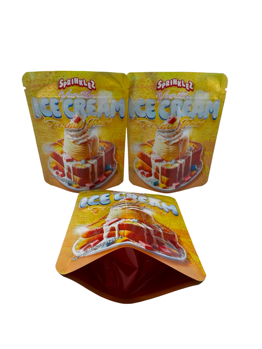 Vanilla Ice Cream French Toast 3.5g Mylar Bags Sprinklez ($0.09 per bag)