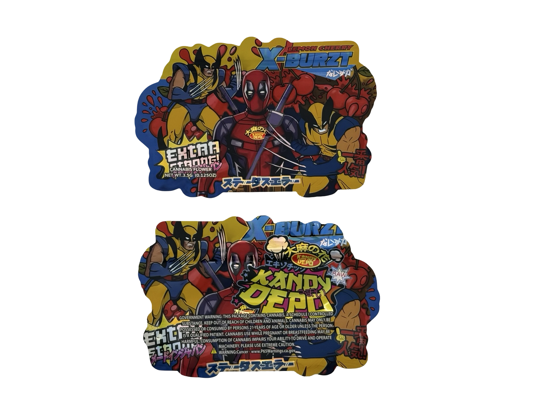 Lemon Cherry X-Burzt Mylar Bags 3.5g Kandy Depo (Only $0.21 Each) - Fire Mylar  