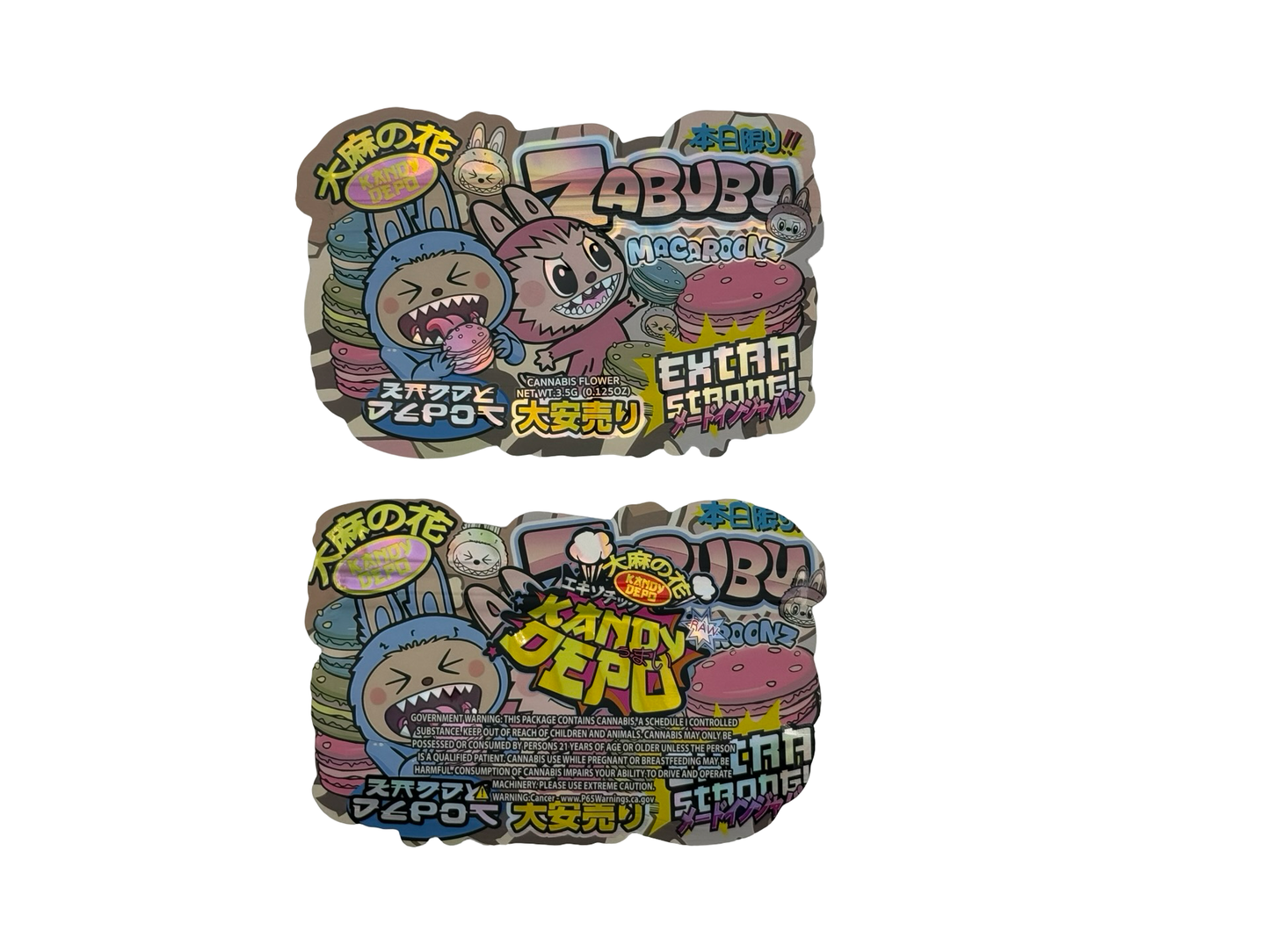 Zabubu Macaroonz Mylar Bags 3.5g Kandy Depo (Only $0.21 Each) - Fire Mylar  