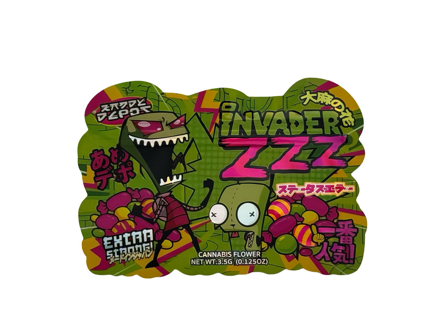 Invaderzzz Mylar Bags 3.5g Kandy Depo (Only $0.21 Each) - Fire Mylar  