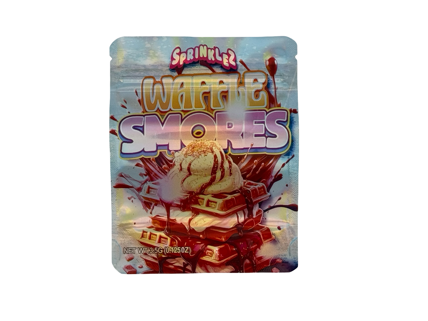 Waffle Smores 3.5g Mylar Bags Sprinklez ($0.09 per bag) - Fire Mylar  