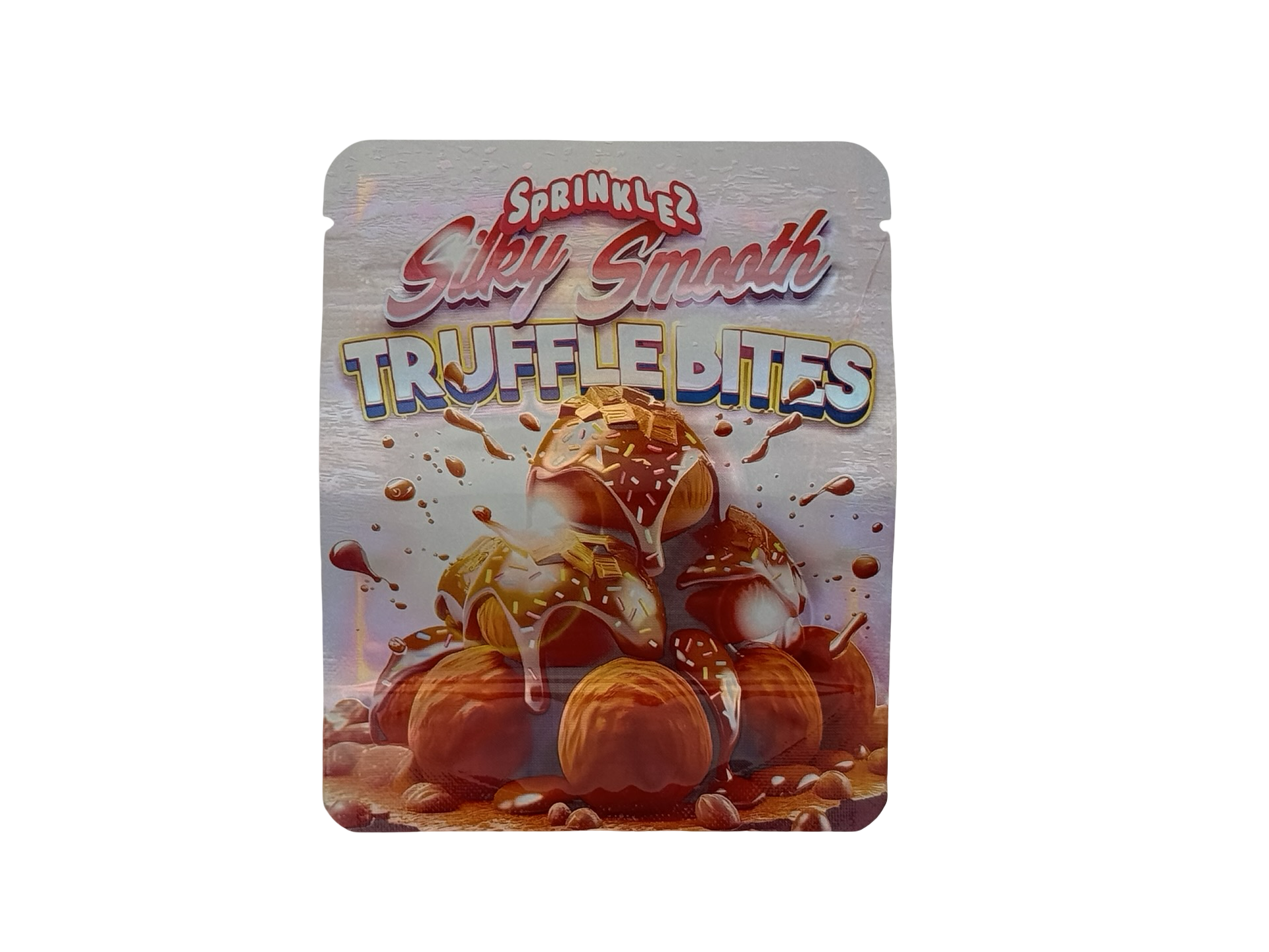 Silky Smooth Truffle Bites 3.5g Mylar Bags Sprinklez ($0.09 per bag) - Fire Mylar  