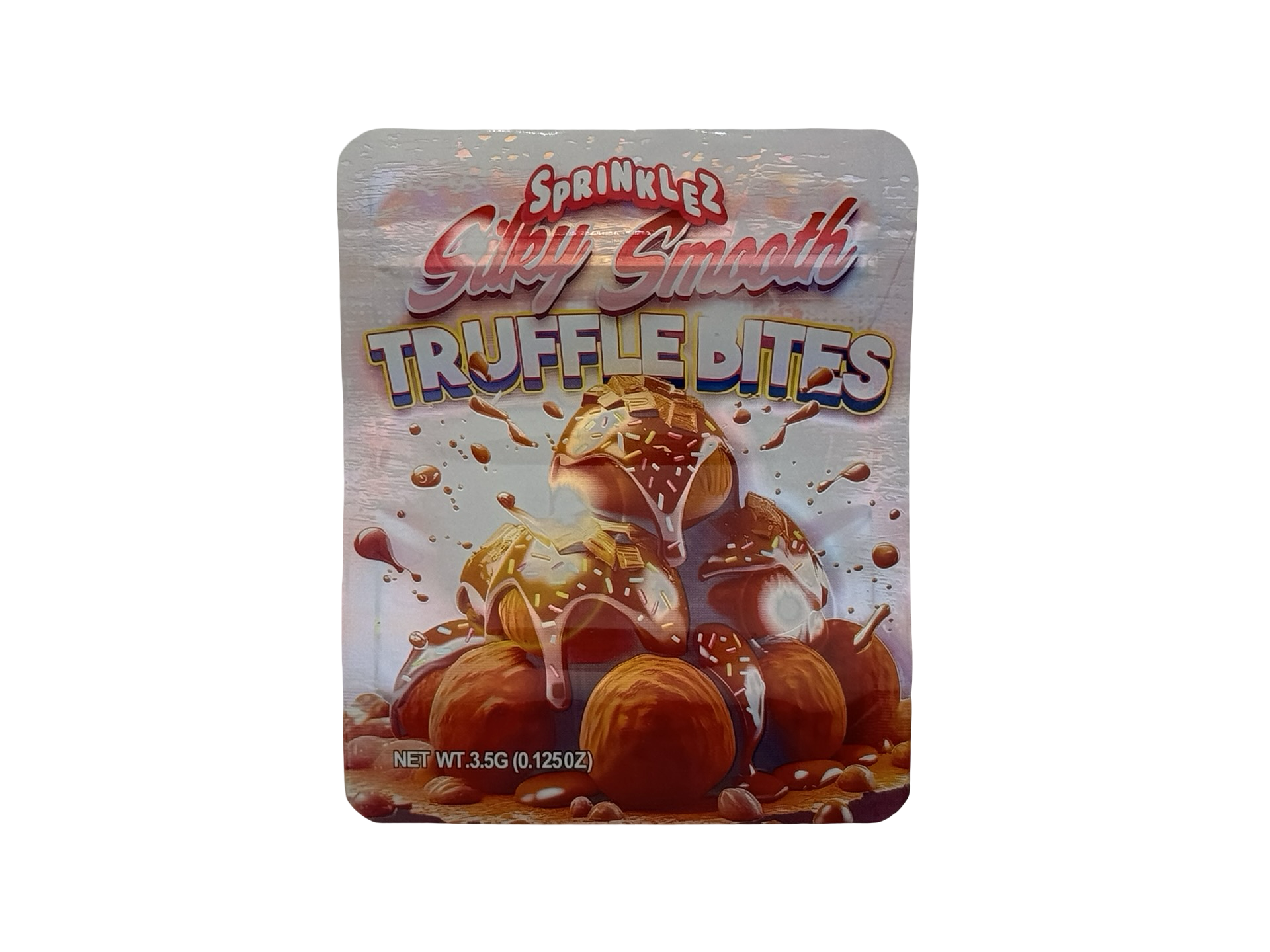 Silky Smooth Truffle Bites 3.5g Mylar Bags Sprinklez ($0.09 per bag) - Fire Mylar  