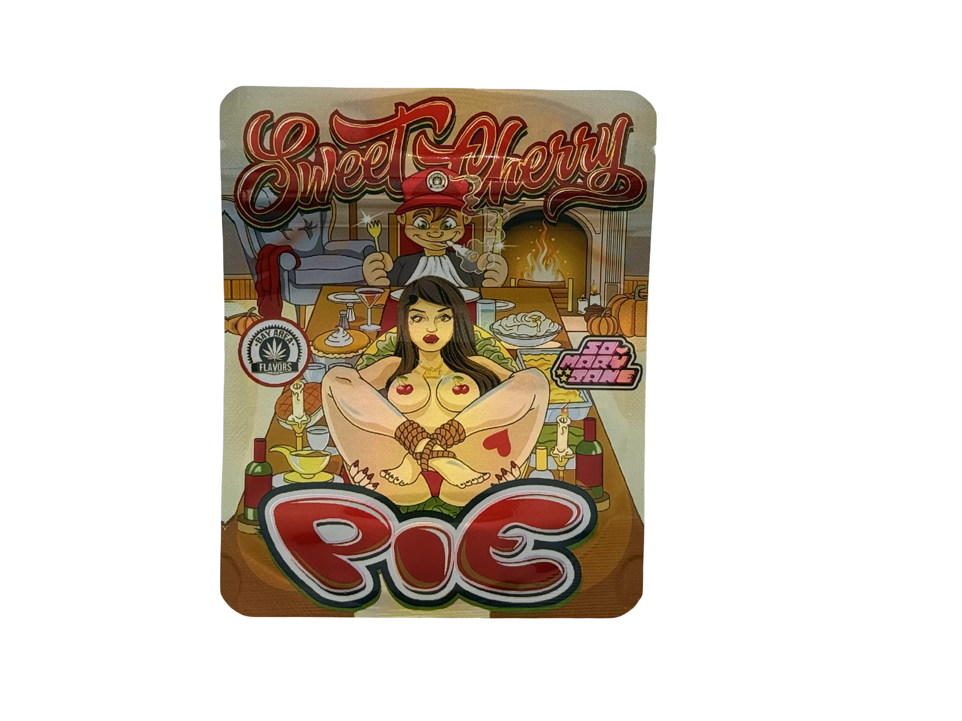 Sweet Cherry Pie 3.5g Mylar Bags Bay Area Flavors ($0.09 per bag) - Fire Mylar  