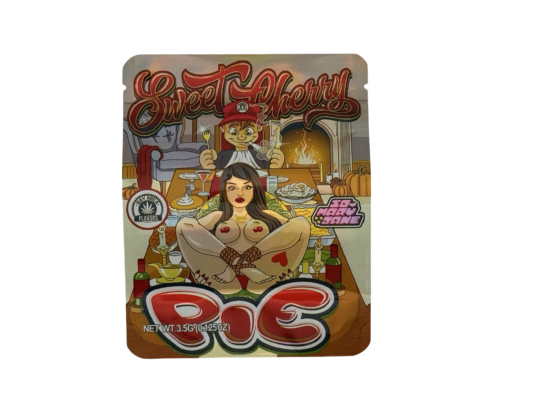 Sweet Cherry Pie 3.5g Mylar Bags Bay Area Flavors ($0.09 per bag) - Fire Mylar  