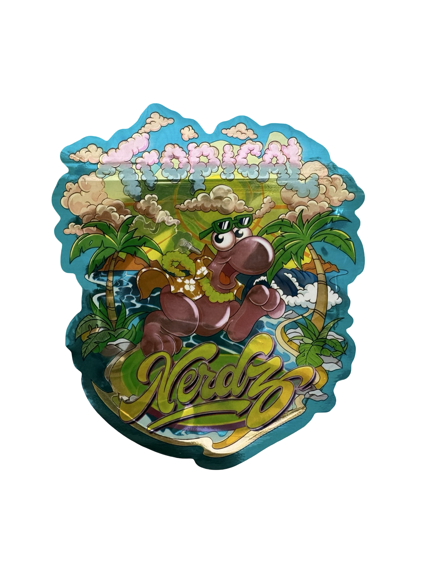 Tropical Nerdz Mylar Bags 3.5g SherbMoney - Fire Mylar  