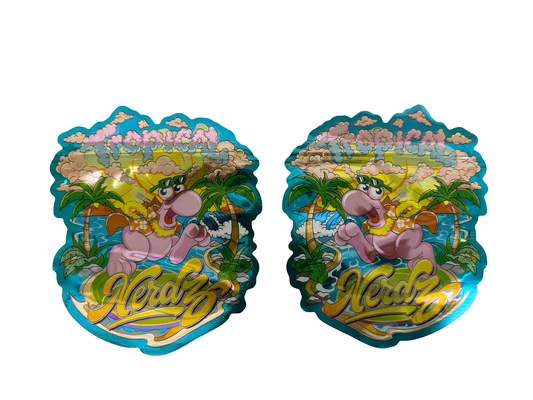 Tropical Nerdz Mylar Bags 3.5g SherbMoney - Fire Mylar  