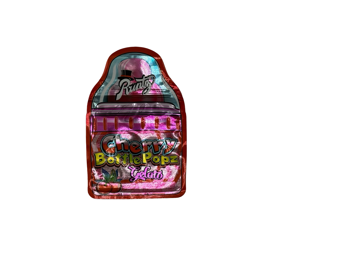 Cherry Bottle Popz Mylar Bags 3.5g Runtz - Fire Mylar  