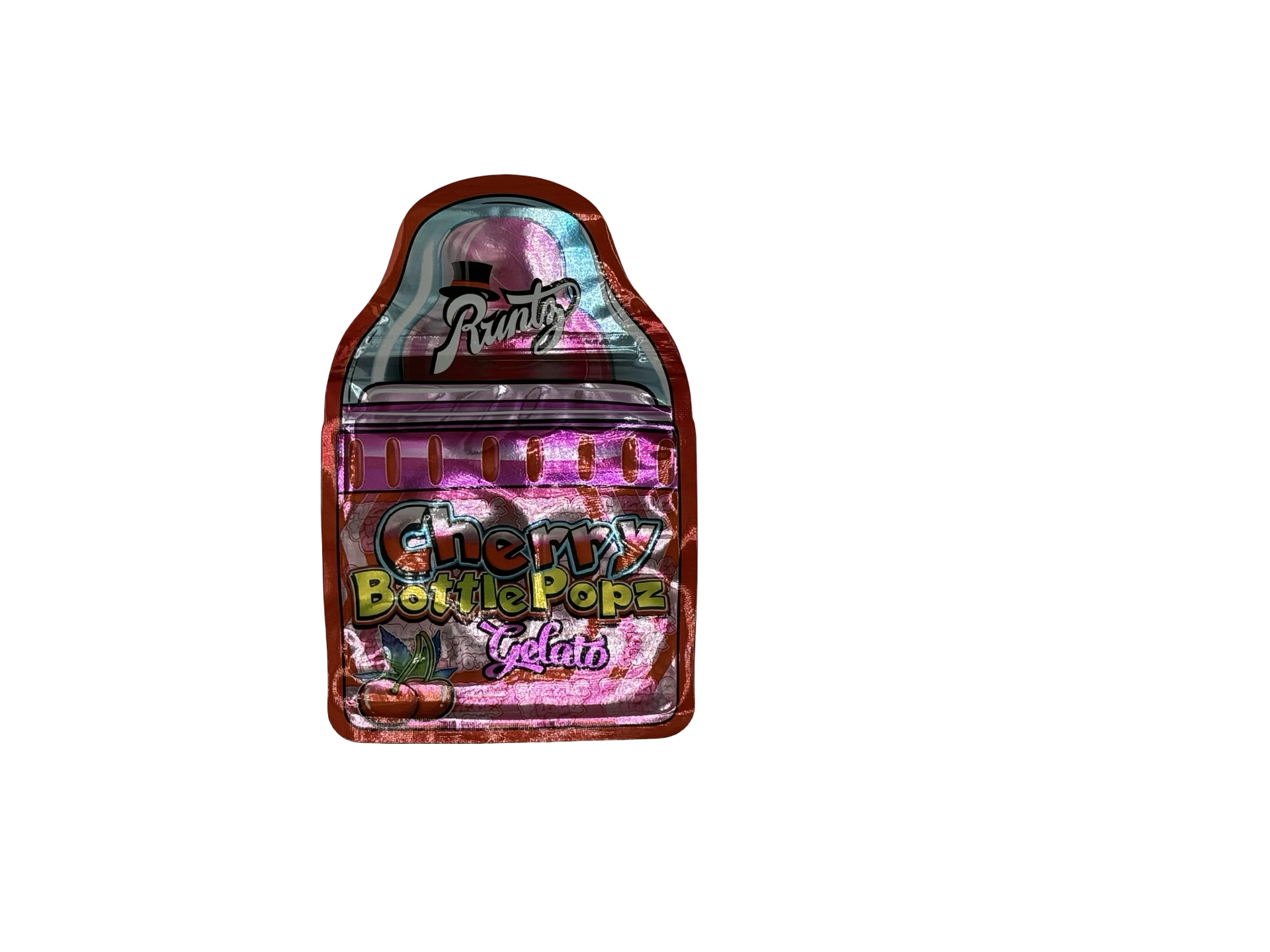 Cherry Bottle Popz Mylar Bags 3.5g Runtz - Fire Mylar  
