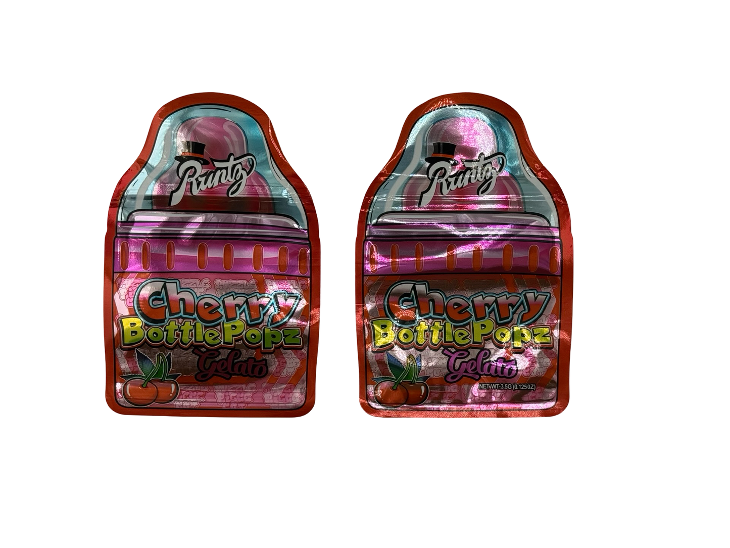 Cherry Bottle Popz Mylar Bags 3.5g Runtz - Fire Mylar  