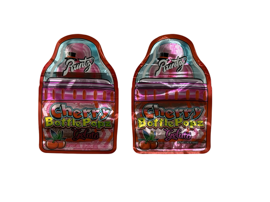 Cherry Bottle Popz Mylar Bags 3.5g Runtz - Fire Mylar  