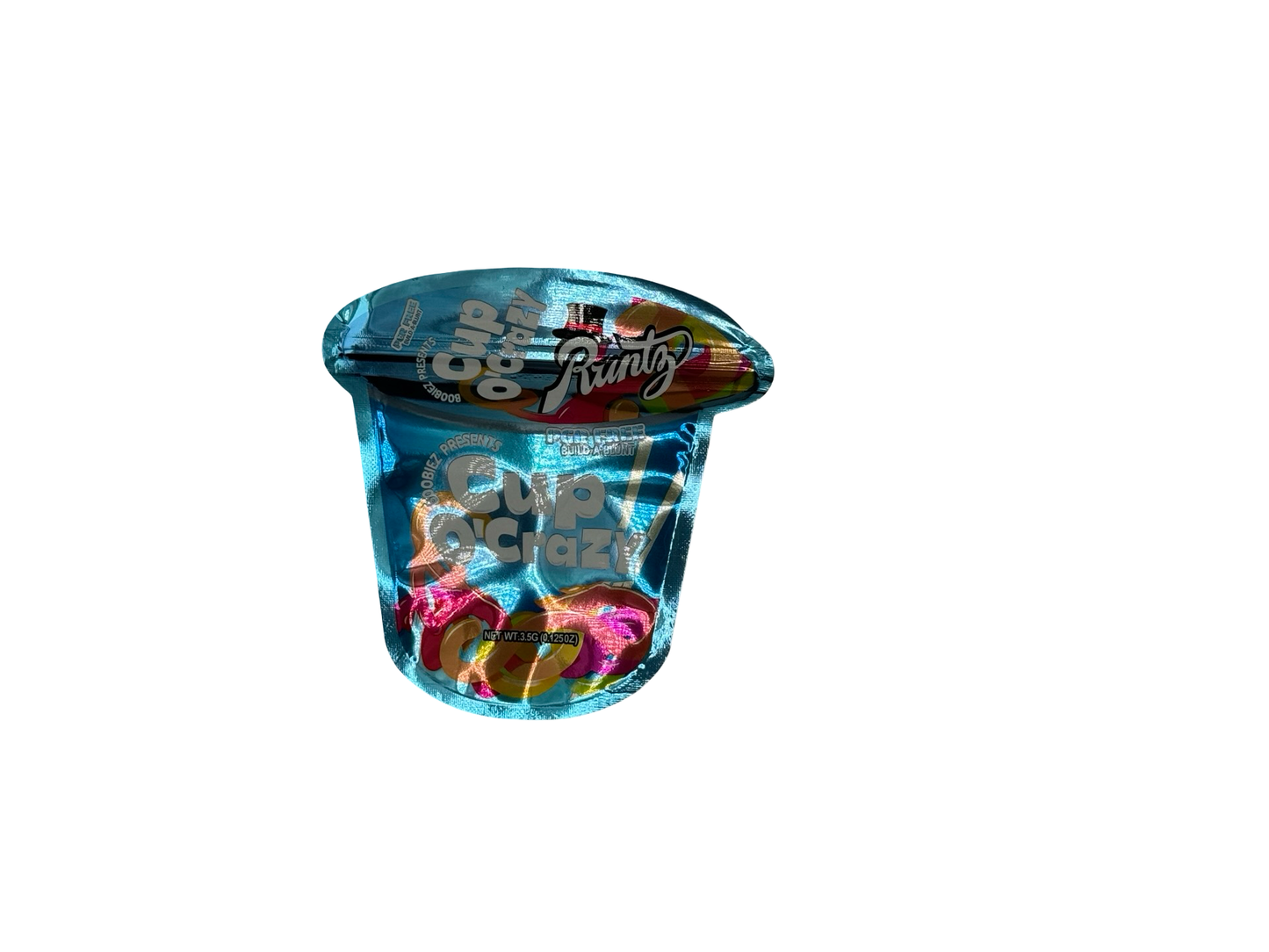 Boobiez Cup O’Crazy (blue) Mylar Bags 3.5g Runtz - Fire Mylar  
