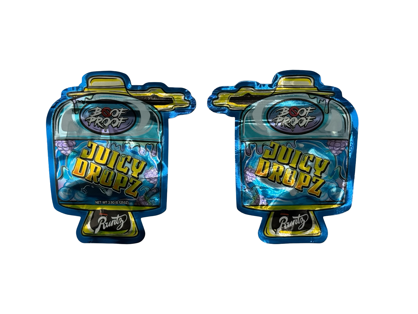 Juicy Dropz Mylar Bags 3.5g Runtz - Fire Mylar  