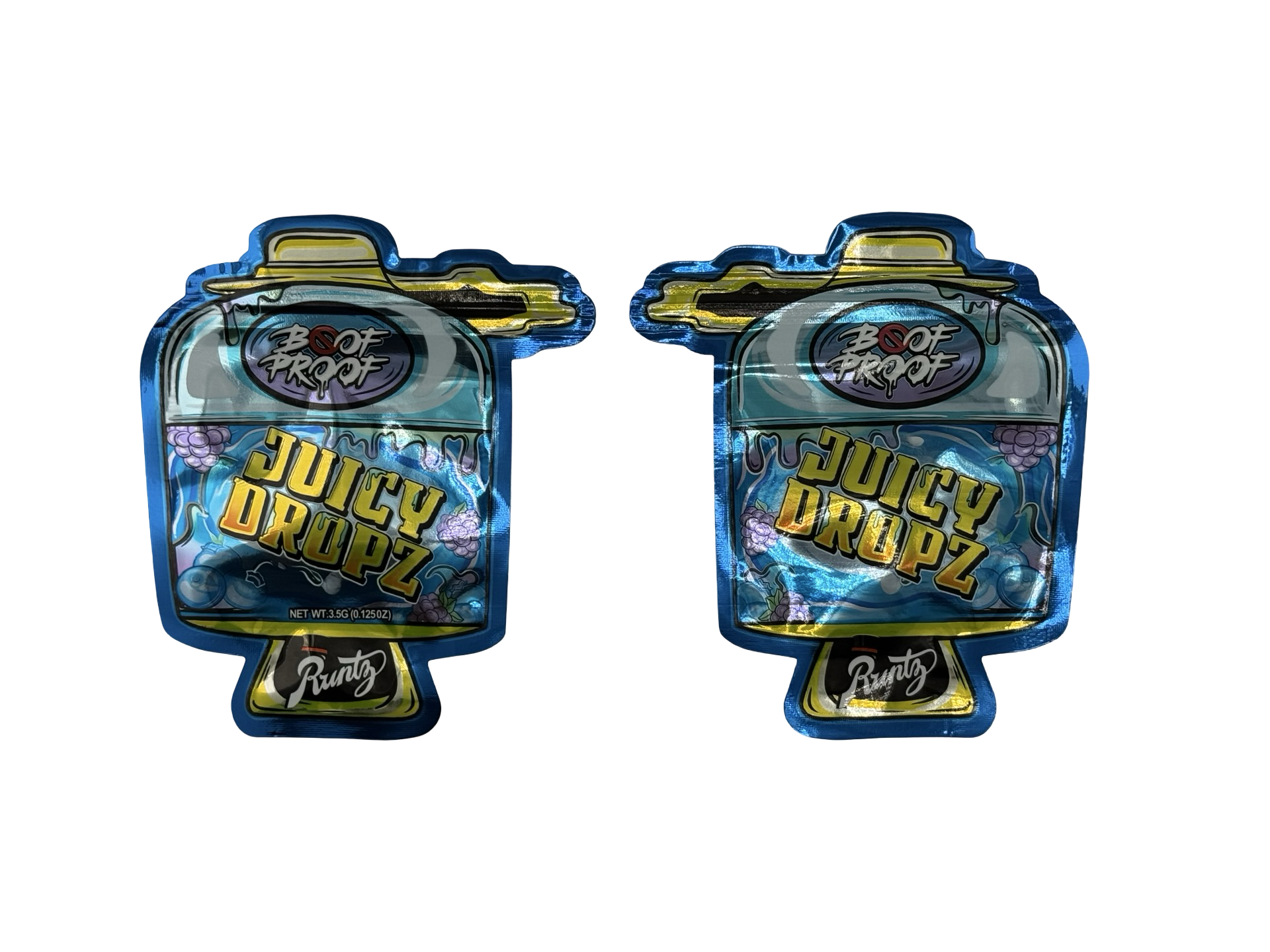 Juicy Dropz Mylar Bags 3.5g Runtz - Fire Mylar  