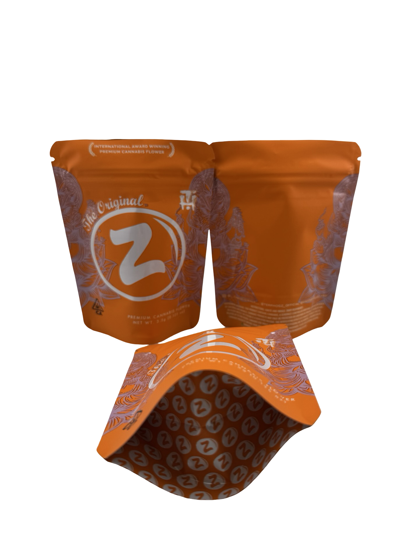 The Original Z (Orange) 3.5g Mylar Bags (defect - read description) - Fire Mylar  
