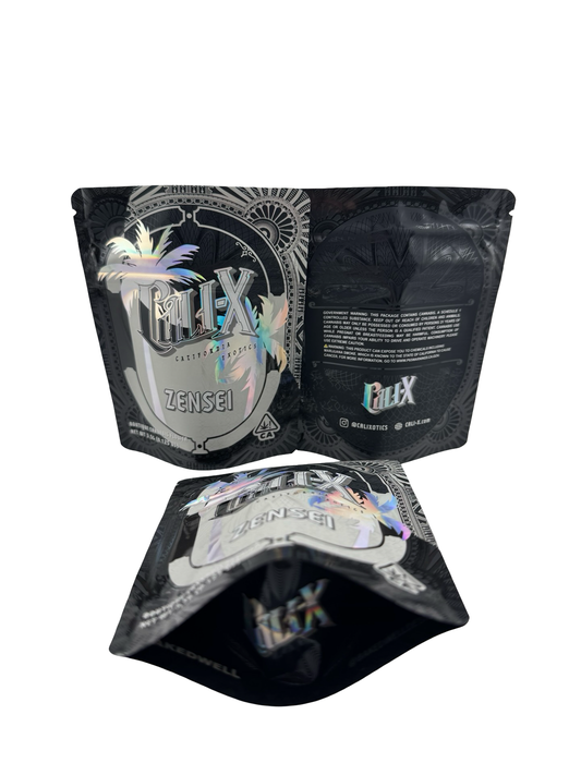 Zensei 3.5g Mylar Bags Cali-X (defect - read description) - Fire Mylar  