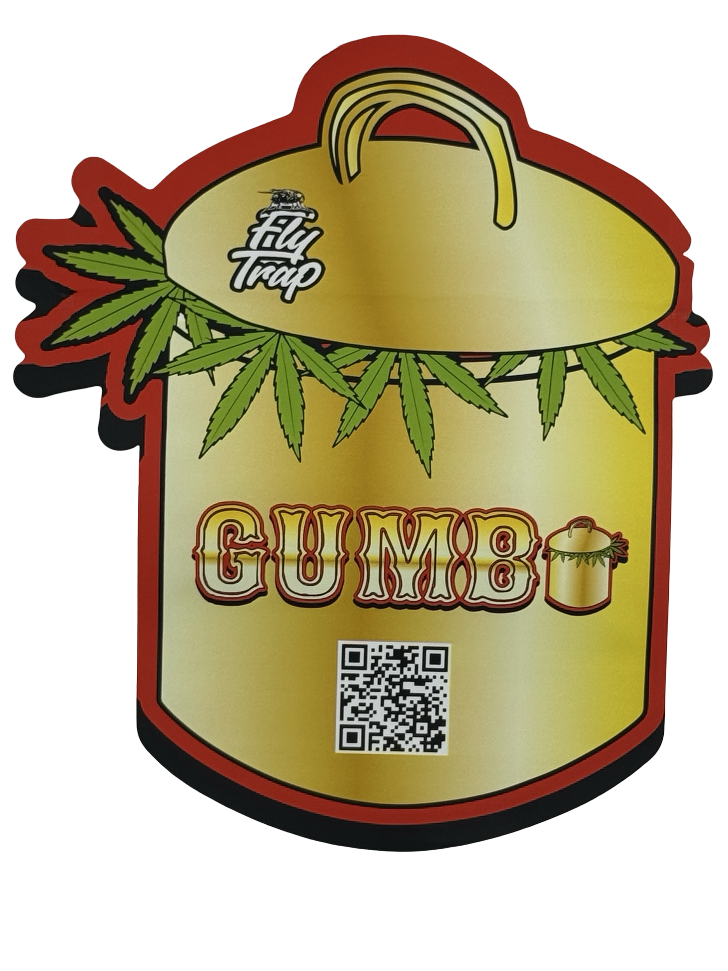 Gumbo 3.5g Mylar Bags Fly Trap - Fire Mylar  