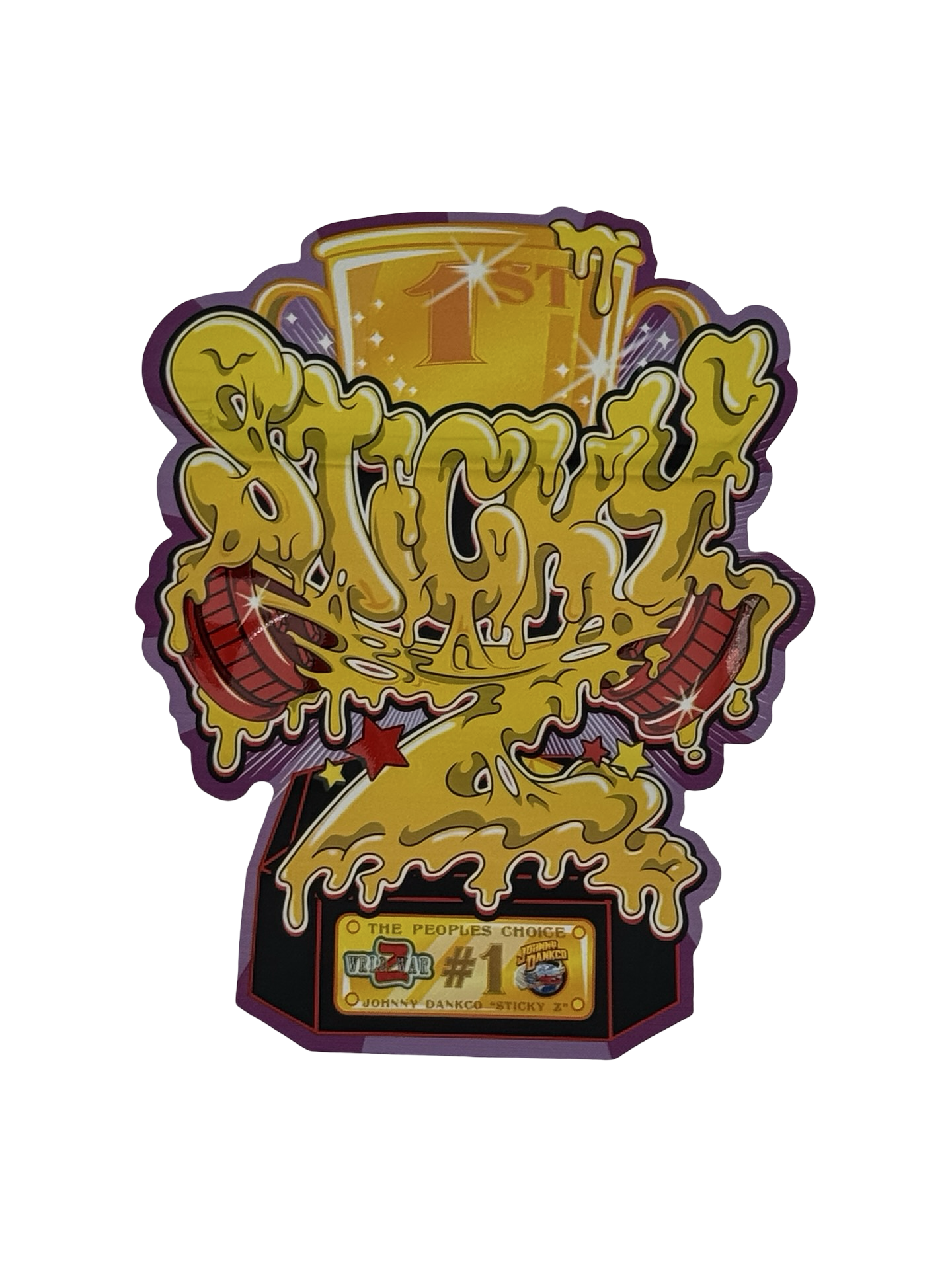 Sticky Z 3.5g Mylar Bags Johnny Dankco - Fire Mylar  