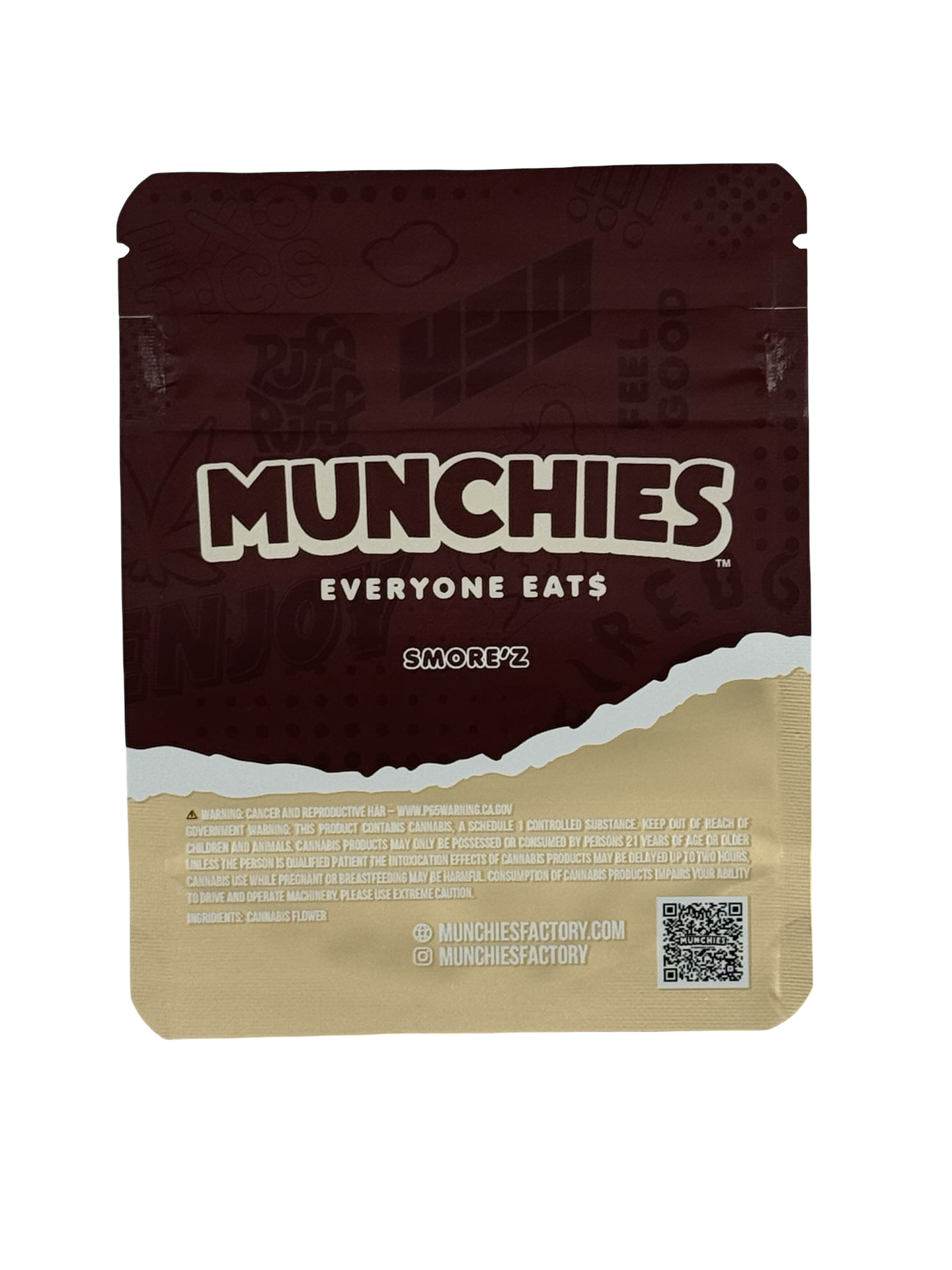 Smorez Marshmallow Mylar Bags 3.5g Munchies - Fire Mylar  
