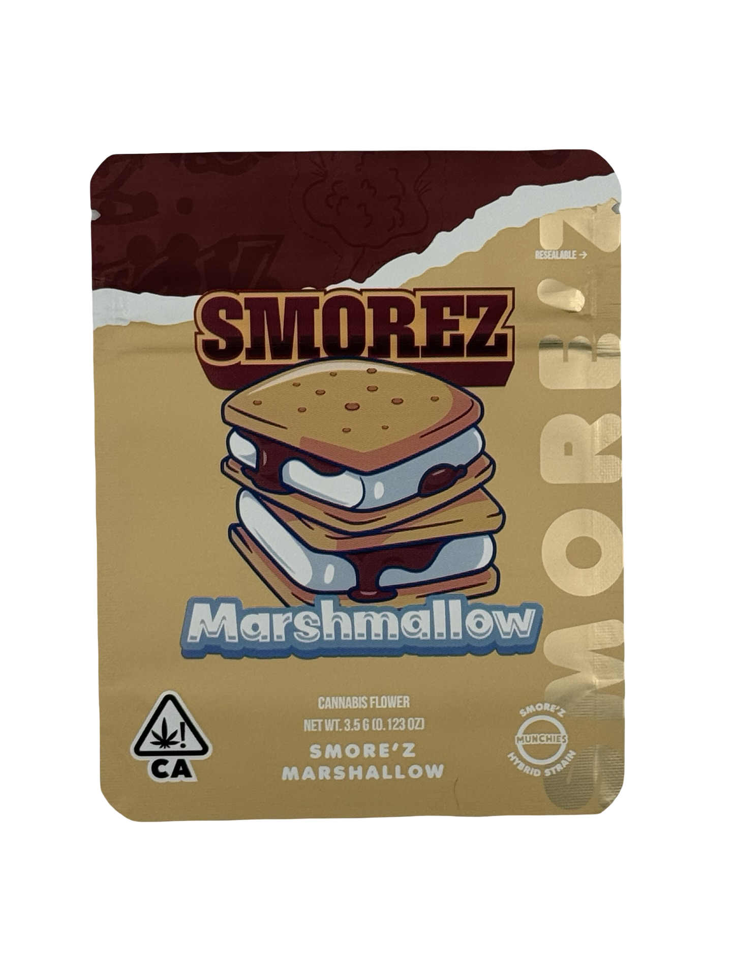 Smorez Marshmallow Mylar Bags 3.5g Munchies - Fire Mylar  