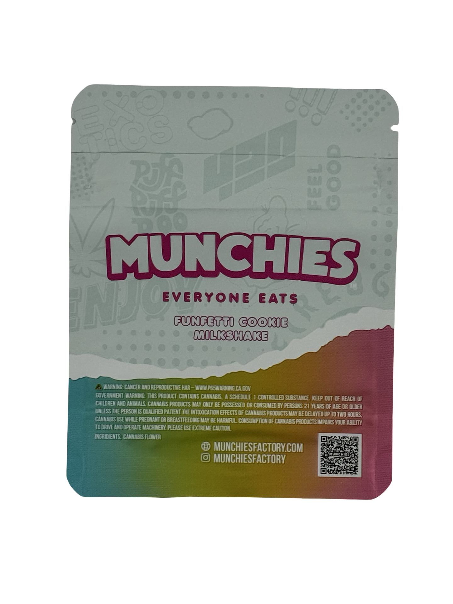 Funfetti Cookie Milkshake Mylar Bags 3.5g Munchies - Fire Mylar  
