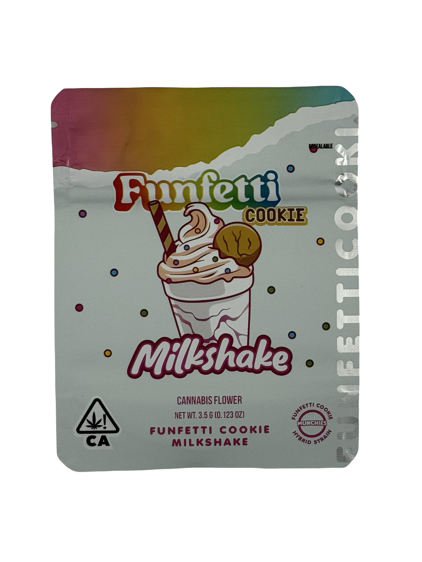 Funfetti Cookie Milkshake Mylar Bags 3.5g Munchies - Fire Mylar  