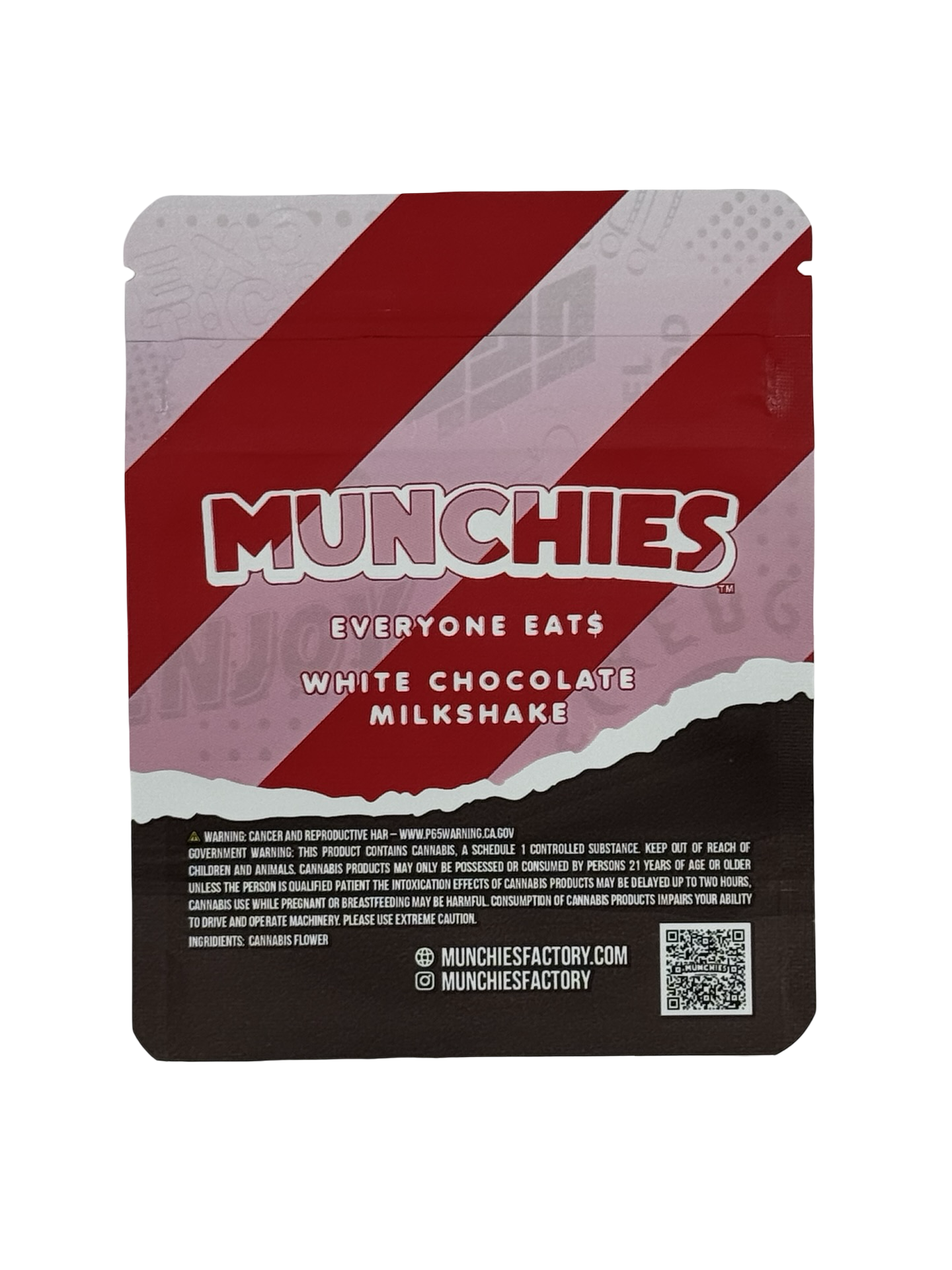 White Chocolate Milkshake Mylar Bags 3.5g Munchies - Fire Mylar  