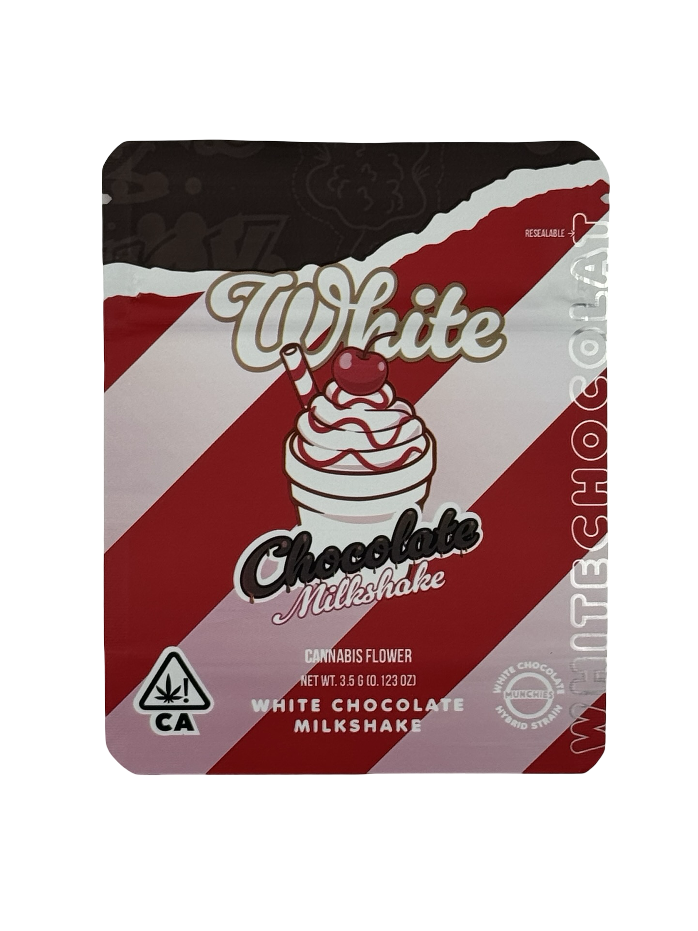 White Chocolate Milkshake Mylar Bags 3.5g Munchies - Fire Mylar  