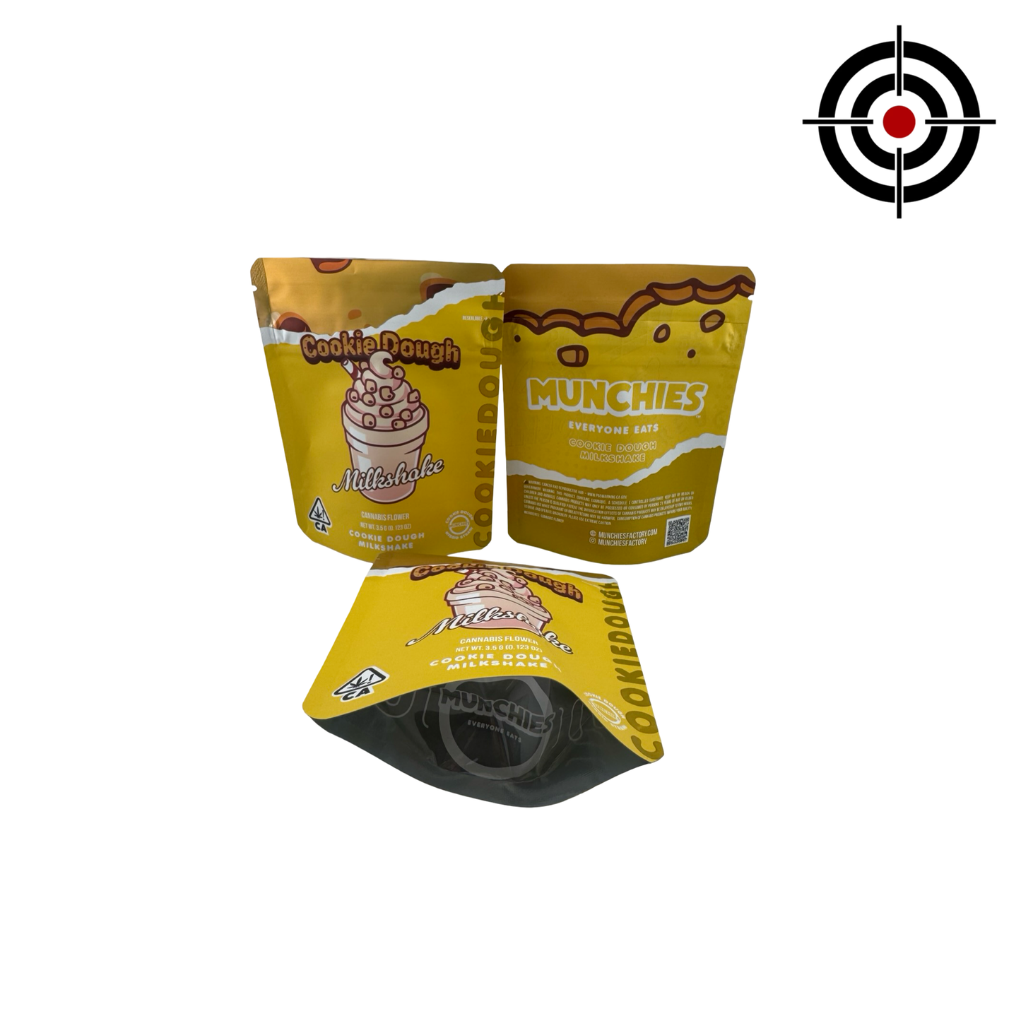 Cookie Dough Milkshake Mylar Bags 3.5g Munchies - Fire Mylar  