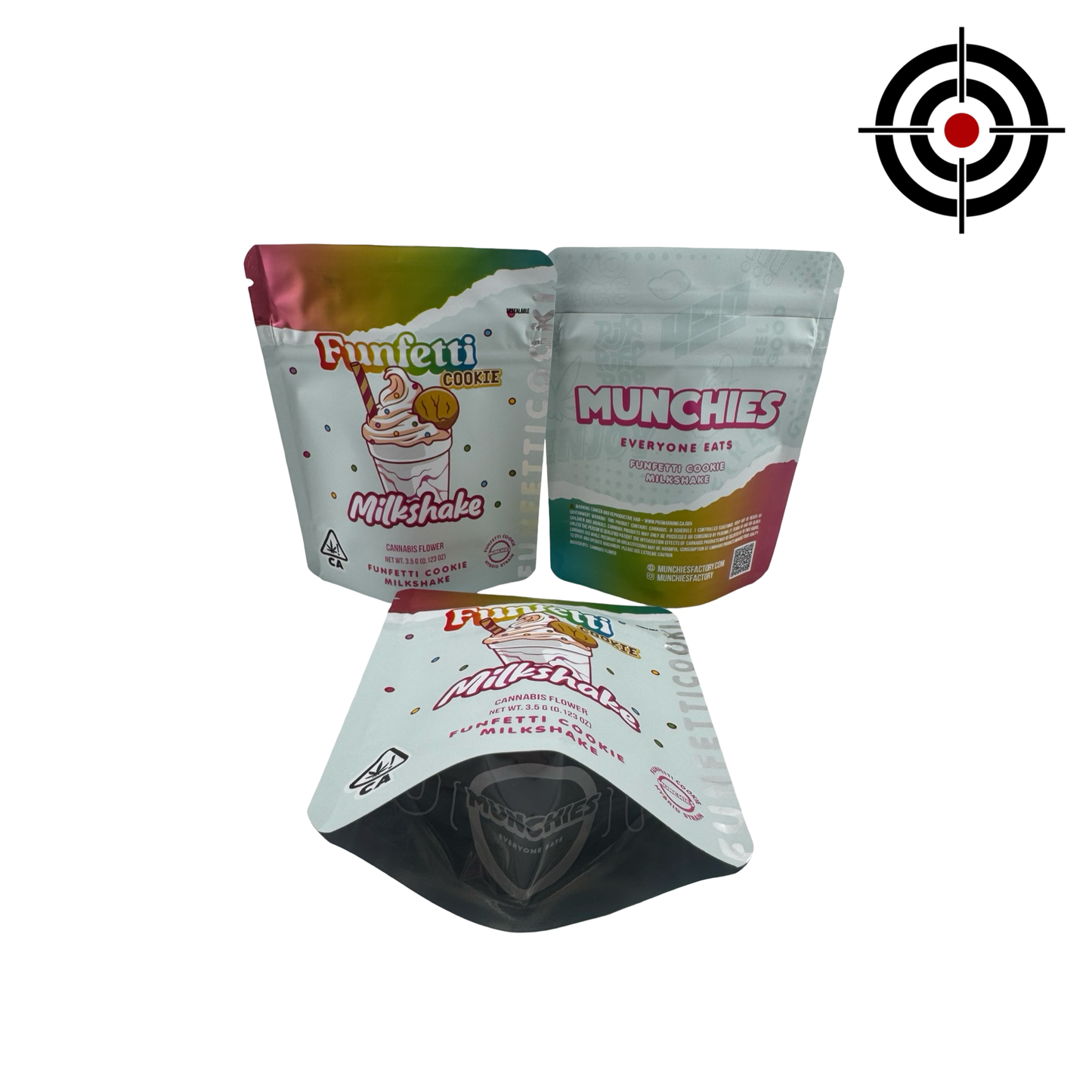 Funfetti Cookie Milkshake Mylar Bags 3.5g Munchies - Fire Mylar  