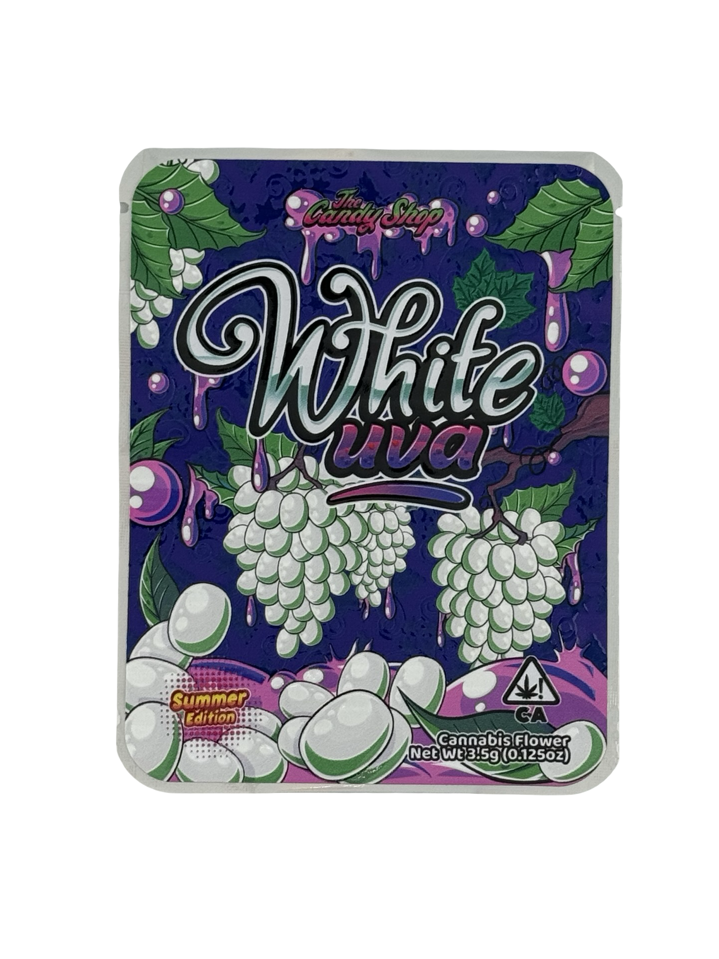 White Uva (Grape) Mylar Bags 3.5g The Candy Shop