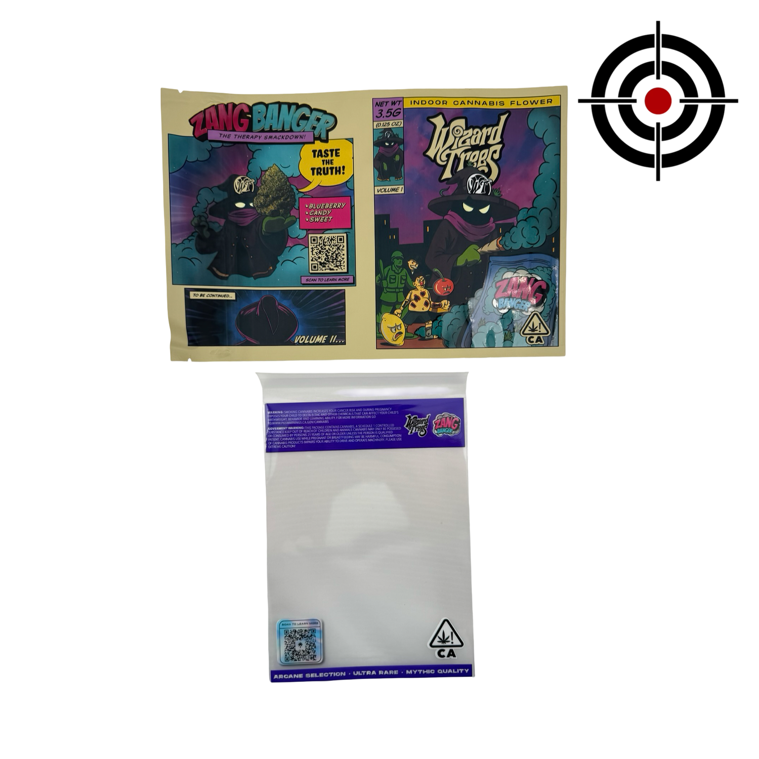 Zang Banger Mylar Bags 3.5g Wizard Trees - Fire Mylar  