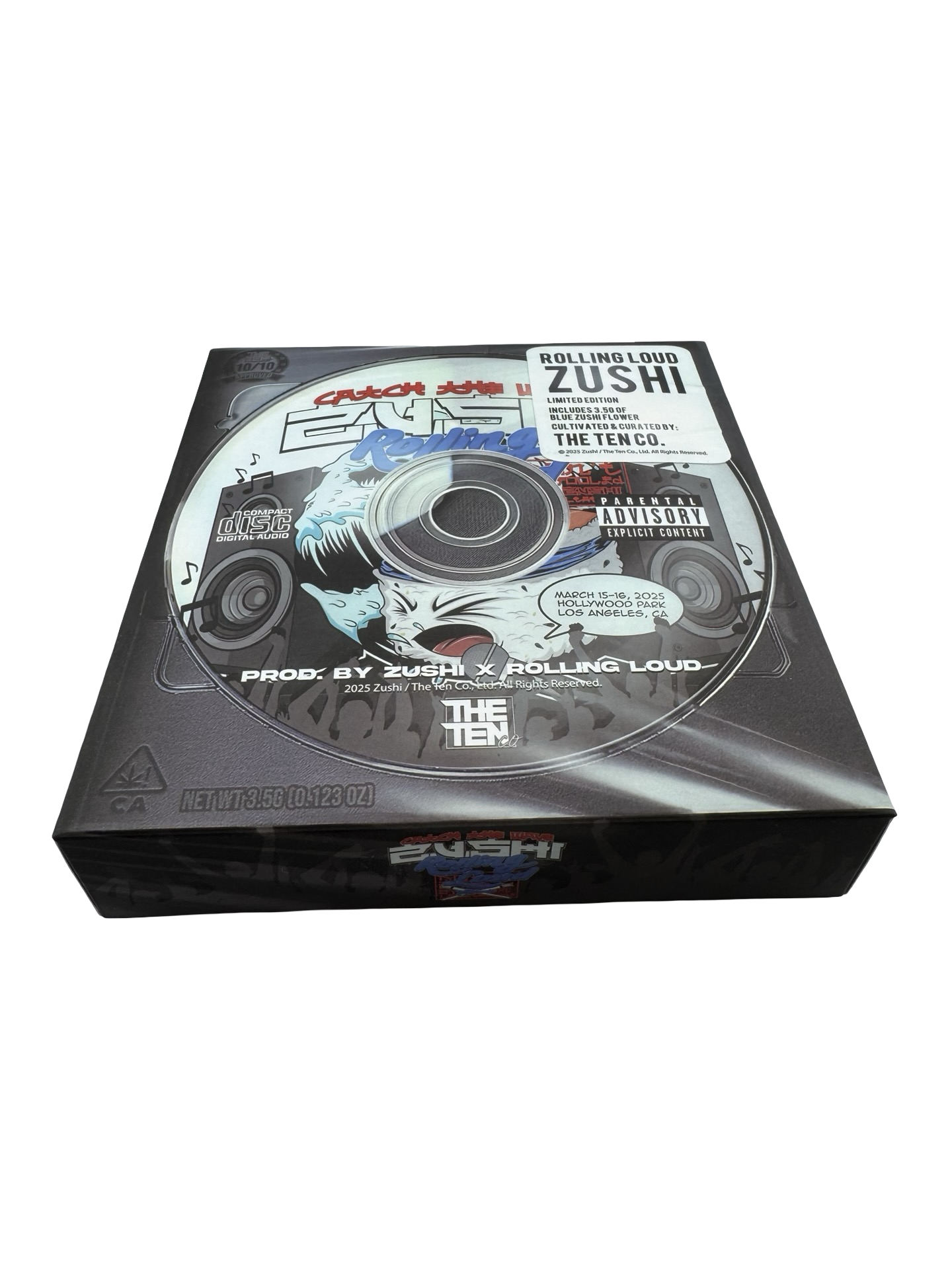 Rolling Loud 3.5g Mylar Bags & Boxes The Ten Co