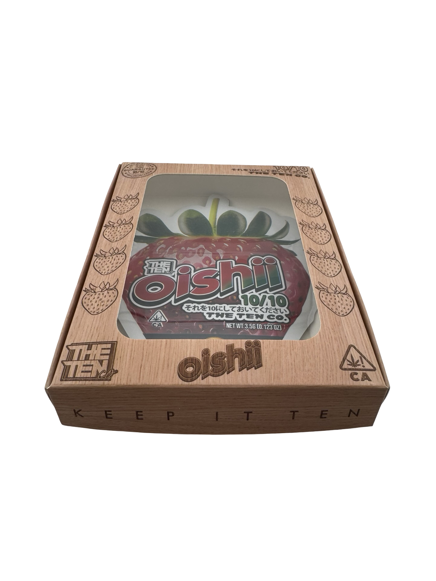 Oishii 3.5g Mylar Bags & Boxes The Ten Co (25 Sets) - Fire Mylar  