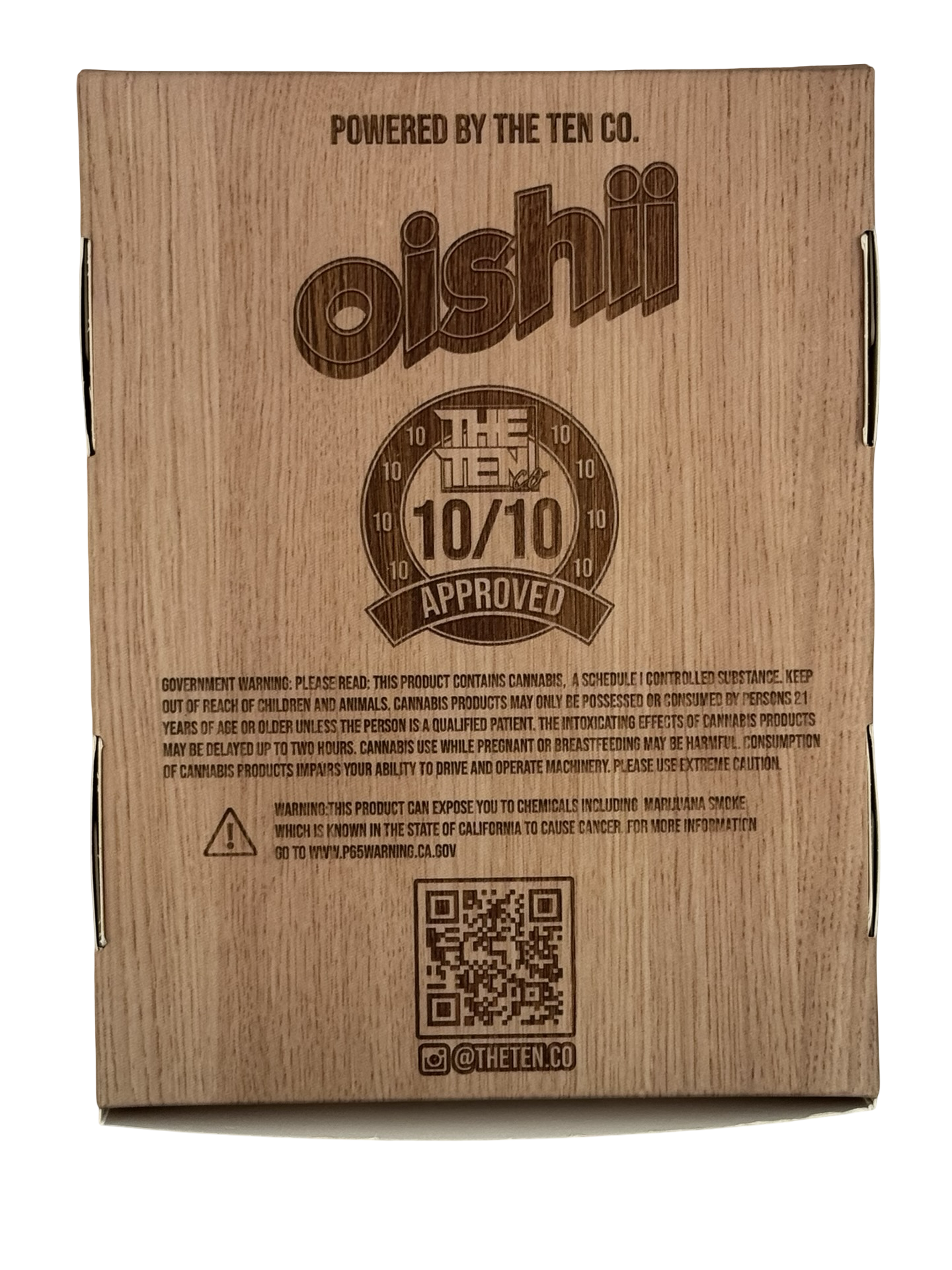 Oishii 3.5g Mylar Bags & Boxes The Ten Co (25 Sets) - Fire Mylar  