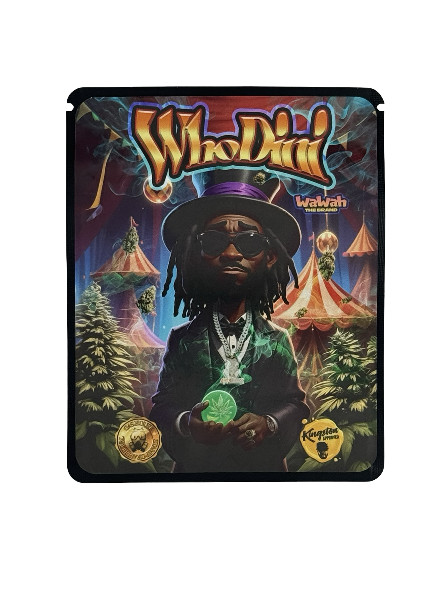 WhoDini Mylar Bags 3.5g Wawah - Fire Mylar  