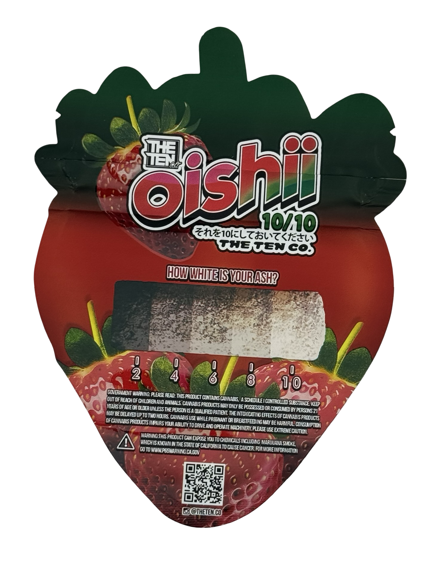 Oishii 3.5g Mylar Bags & Boxes The Ten Co (25 Sets) - Fire Mylar  