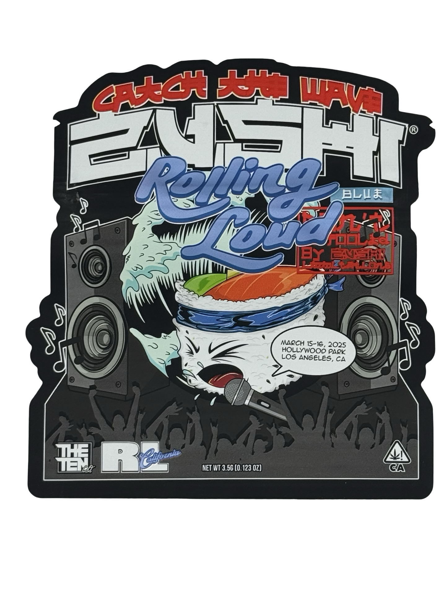 Rolling Loud 3.5g Mylar Bags & Boxes The Ten Co