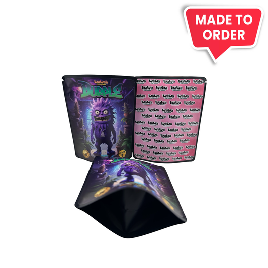 Burple Mylar Bags 3.5g Wawah - Fire Mylar  