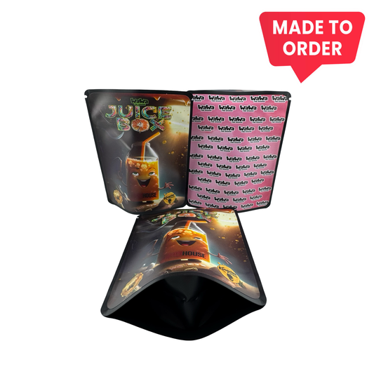 Juice Box Mylar Bags 3.5g Wawah - Fire Mylar  
