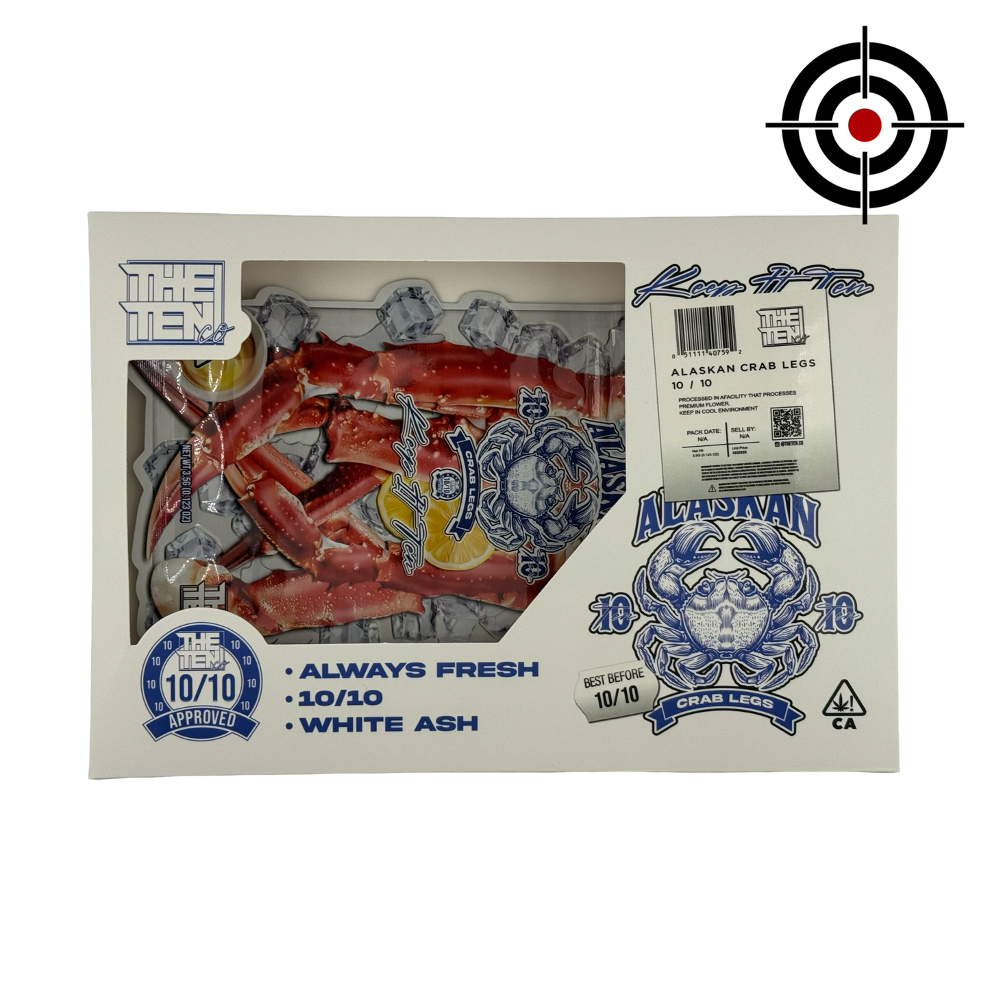 Alaskan Crab Legs 3.5g Mylar Bags & Boxes The Ten Co