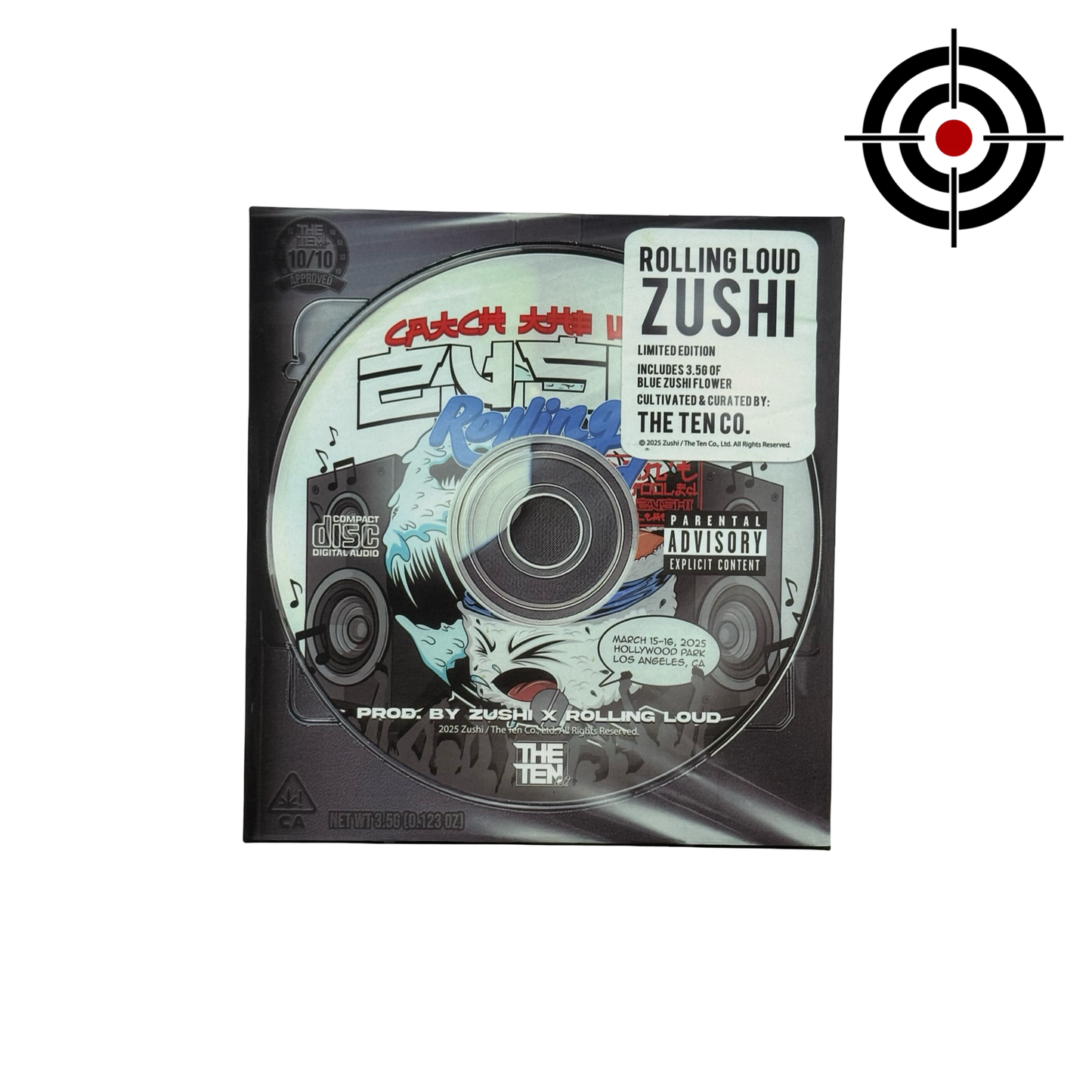 Rolling Loud 3.5g Mylar Bags & Boxes The Ten Co