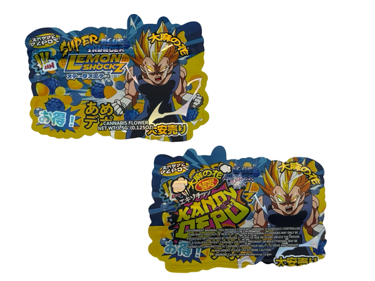 Super Blue Thunder Lemon Shockz Mylar Bags 3.5g Kandy Depo (Only $0.21 Each)