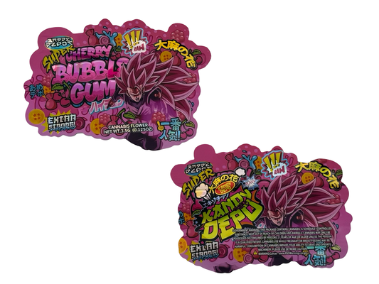 Super Cherry Bubblegum Mylar Bags 3.5g Kandy Depo (Only $0.21 Each)