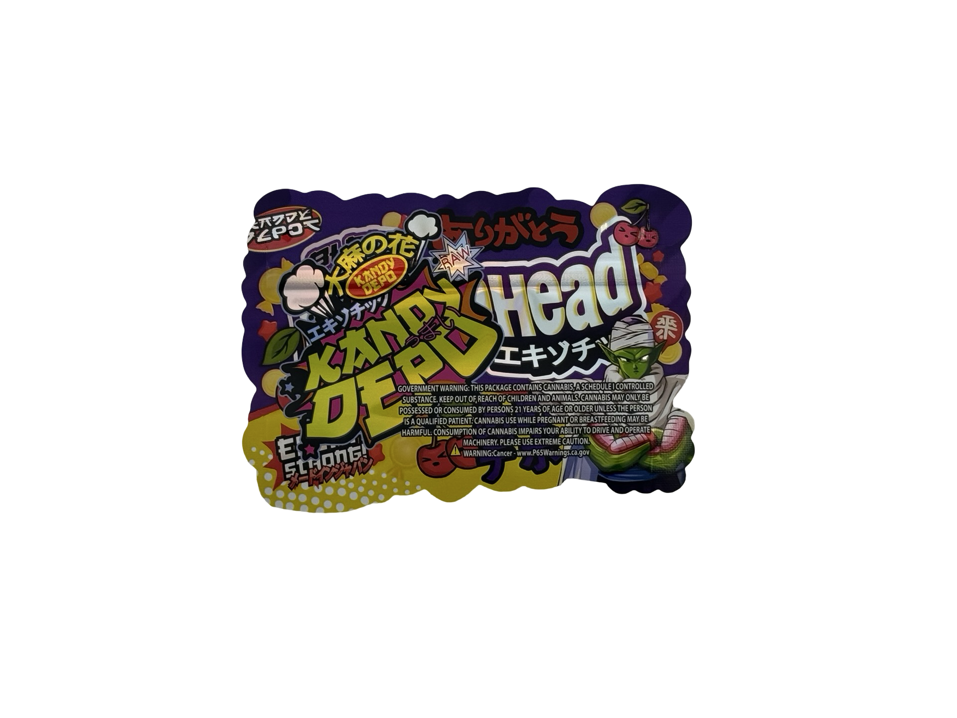 Black Cherry Lemonhead Mylar Bags 3.5g Kandy Depo (Only $0.21 Each) - Fire Mylar  