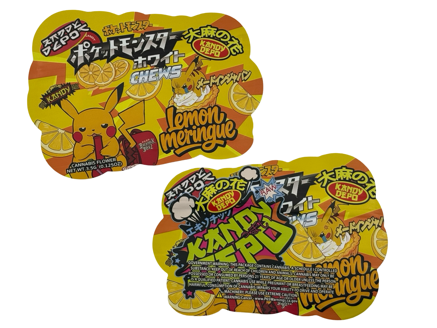 Lemon Meringue Chews Mylar Bags 3.5g Kandy Depo (Only $0.21 Each)