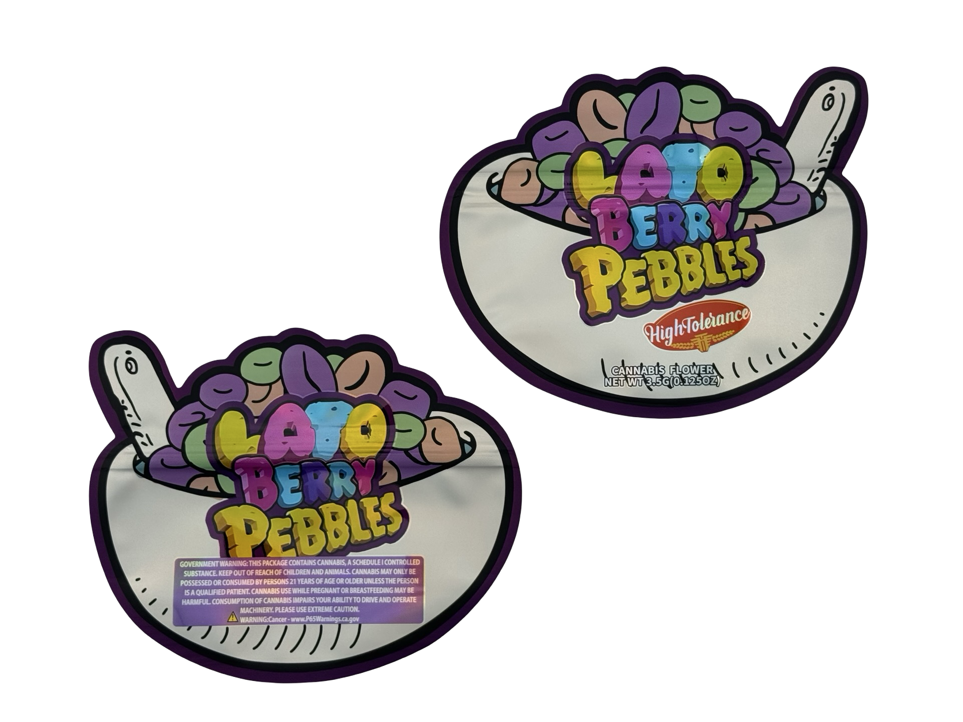 Lato Berry Pebbles 3.5g Mylar Bags High Tolerance - Fire Mylar  